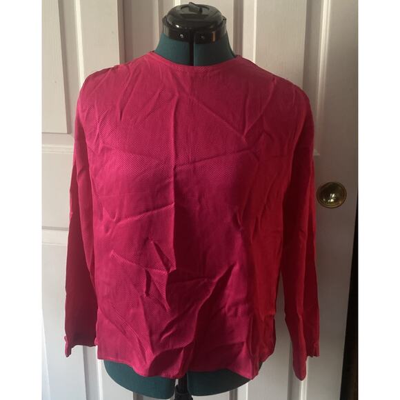 Christian Dior Fuchsia silk blouse Size 6 But Feels More Like 4 - Picture 1 of 7